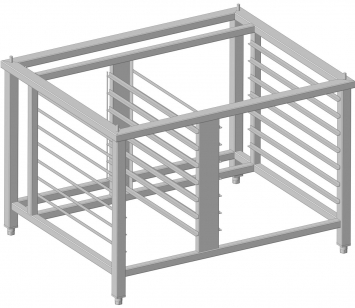 Stainless steel stand ST 621/1021 with 7 x GN1/1 and 7 x GN2/1